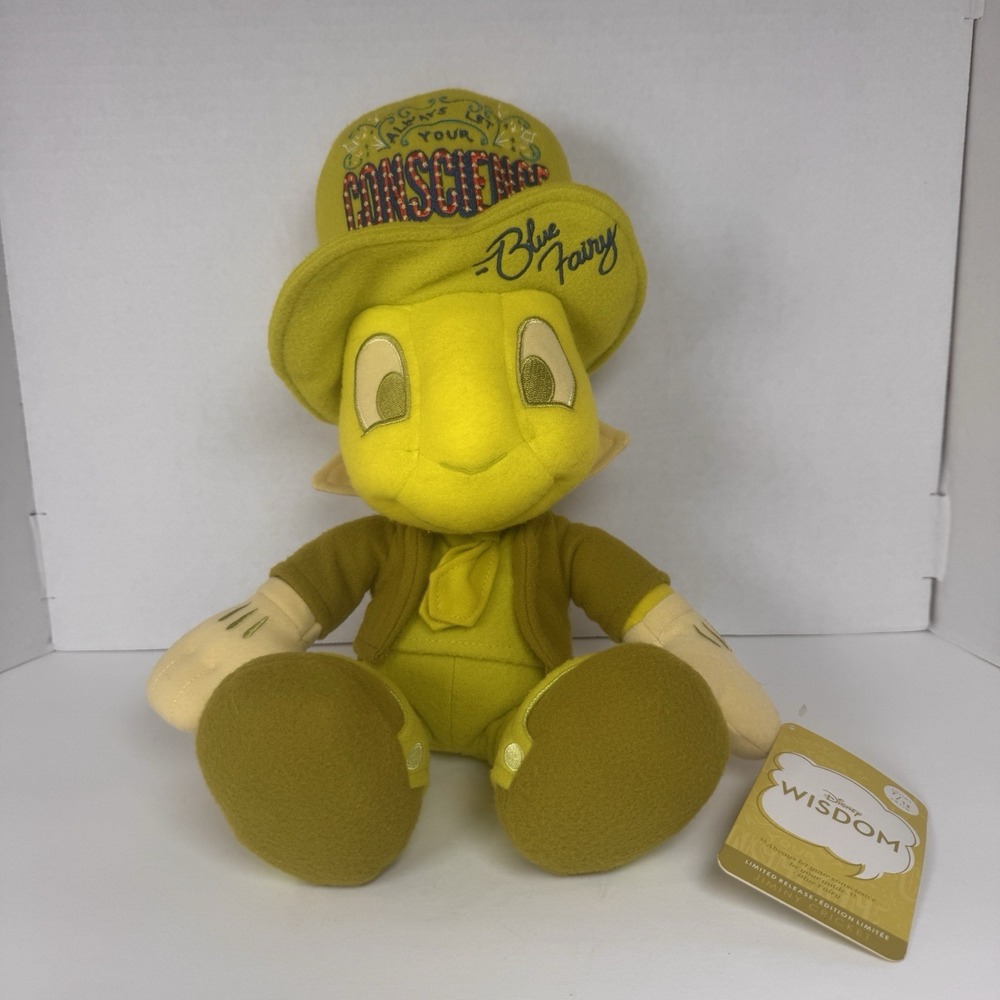 NWT Disney Wisdom Collection Jiminy Cricket Pinocchio Plush Limited 7 Of 12
